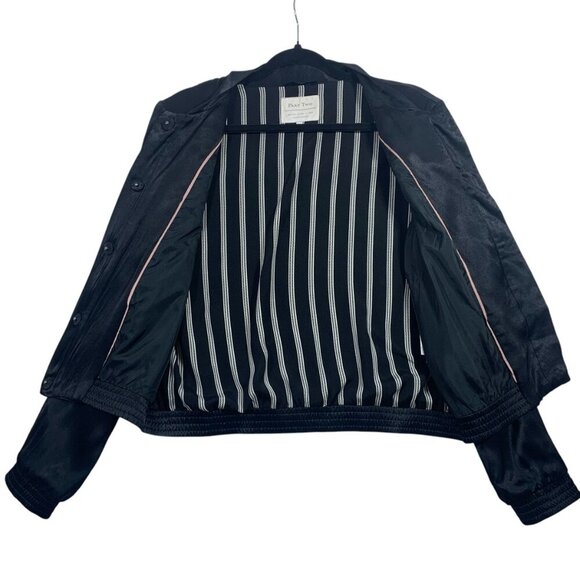 PART TWO black bomber satin jacket size 36 - Picture 4 of 16